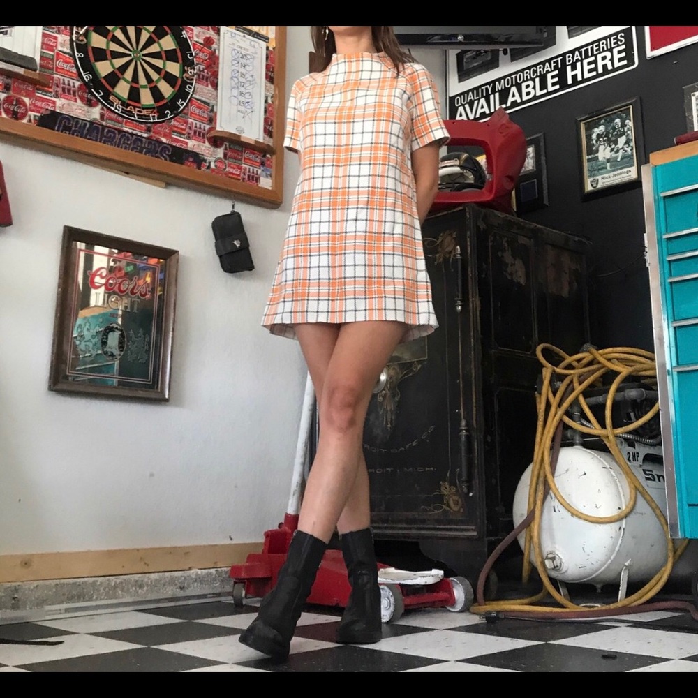 Vintage Plaid 60’s Dress